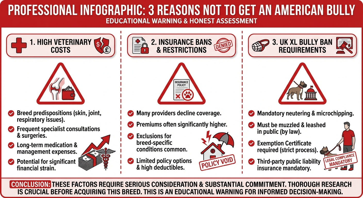 3 Reasons You Should Not Get an American Bully Infographic