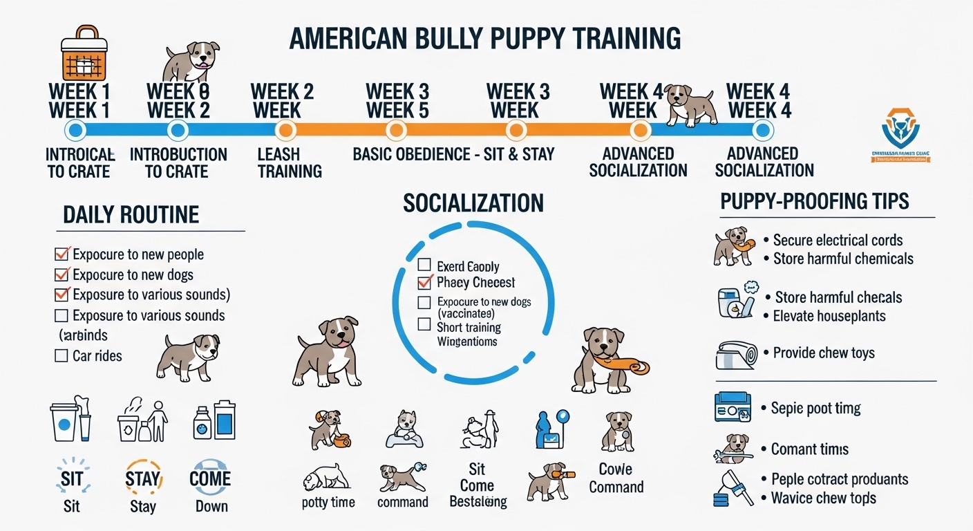 How to Train an American Bully Puppy First 30 Days: A 4-Week Blueprint